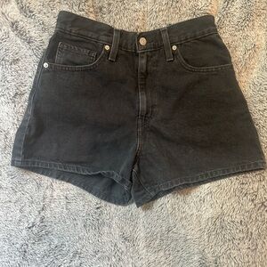 Levi's Grey Jean Shorts High-Waisted Denim